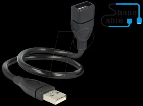 83498 USB 2.0 A plug &gt; USB 2.0 A socket ShapeCable, 0.35 m