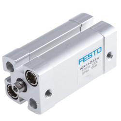Siłownik pneumatyczny skok: 25mm Festo Ø 12mm dwustronnego działania Action 64.2mm ADN-12-25-I-P-A M5