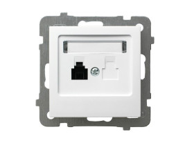 AS ANTYBAKTERYJNY Gniazdo telefoniczne produkt zawiera szkło fosforanowo-srebrowe GPT-1GA/m/00 OSPEL