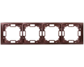Simon Basic Neos Ramka poczwórna mahoniowy BMRC4/050