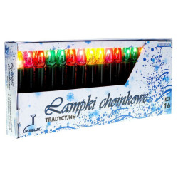 Lampki choinkowe KCH-5 zielone 5W żarówkowe tradycyjne oprawa zielona legenda PRL...