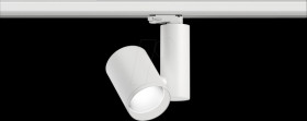 91344 ProRail3 rail spotlight Zeuz, 15°, 2860 lm, 33 W, 4000 K, dimmab