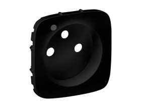 VALENA ALLURE Plakietka czarna gniazda z podświetleniem led 754878 LEGRAND