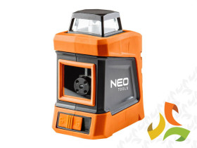 Laser płaszczyznowy 15m 360st. w poziomie poziomnica krzyżowa z etui i statywem 1,5m 75-102 NEO TOOLS
