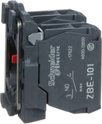Auxiliary switch block, 1 Form A (N/O) + 1 Form B (N/C), 240 V, 3 A, ZB5AZ105