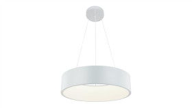 Okrągły Żyrandol Malaga Led Barwa Ciepła Do Stylowej Sypialni Biały Lp-622/1P...