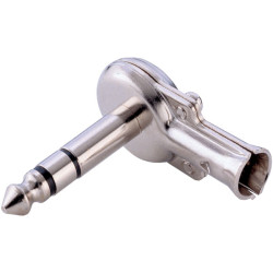 BKL Angled Jack Plug 6.35mm Stereo Metal