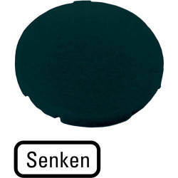 Button plate, flat, with inscription