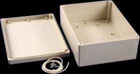 ABS enclosure, (L x W x H) 220 x 165 x 85 mm, light gray (RAL 7035), IP65, RP1465