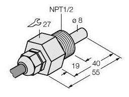 Turck 6871422 Czujnik zanurzeniowy FCS-N1/2T-NA, 1 szt.