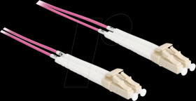 88086 Fiber optic cable LC Duplex Multimode OM4 angled 0.5 m
