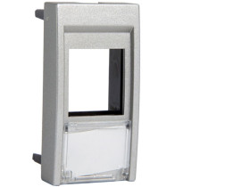 Płytka czołowa Keystone 1M RJ45 srebrna WS202T HAGER