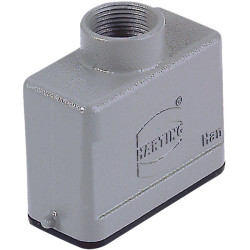 Harting 09 20 010 1440 Han&#xAE; 10 A Hood Cable Top Entry LC Pg 13.5 Aluminium