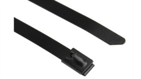 Opaska Kablowa 520Mm 7,9 Mm Stal Nierdzewna Z Powłoką Poliestrową 100 Sztuk...