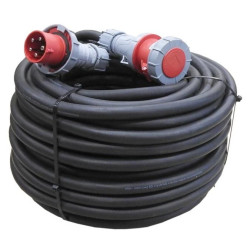 Przedłużacz budowlany siłowy elCORD CEE 63A 400V IP67 50m H07RN-F 5G16 z wtyczką i gniazdem CEE 63A-5P IP67 30466500