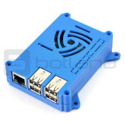 Obudowa Raspberry Pi model 3B+/3B/2B 3D VESA do montażu na monitor - niebieska