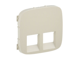 VALENA ALLURE Plakietka kremowa gniazda podwójne 2xRJ11 lub 2xRJ45 lub RJ11/RJ45 755426 LEGRAND