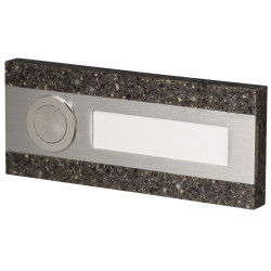 Przycisk dzwonkowy ozdobny podłużny pojedynczy 1A/50V AC BRĄZOWY PDK-250/1-BRA YNSTA