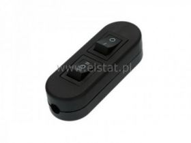 Przełącznik czarny przelotowy PK740 ( 2 x przeł.)