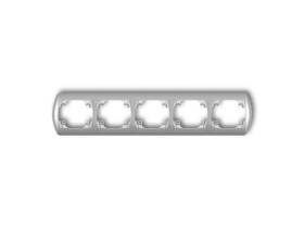 TREND Ramka pozioma 5 pięciokrotna srebrny metalik 7RH-5 KARLIK