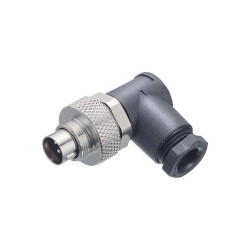 Binder 99-0409-70-04 Male 3.5-5mm Angle 4 Pin Cable Mount with Solder Terminal