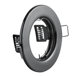 PARMA okrągła stała czarny chrom MR16 GTV 384188