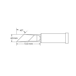 Grot lutowniczy ołówkowy Metcal do Lutownica Nóż 4.0 x 13 mm GT4