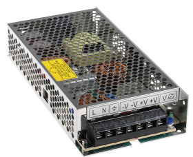 Zasilacz impulsowy nap. wyjściowe: 24V dc 150W 6.5A 1 wyjście nap. wejściowe: 248 → 273V dc Montaż w obudowie