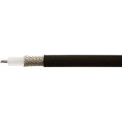 Huber&#x2B;Suhner 22510015 Coaxial Cable 4.95mm RG58 C/U 50&#x3A9; Black Per Metre