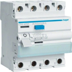 RCCB Wyłącznik różnicowoprądowy 3P+N 25A/30mA Typ A QuickConnect lewy N CDS425R