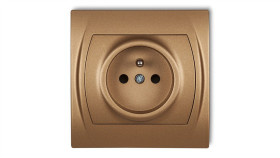 Logo Gniazdo Pojedyncze Z/U Złoty Metalik 8Lgp-1Zp