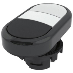 Pizzato Elettrica E21PDRL10221 Double Head Pushbutton Planar White/Black