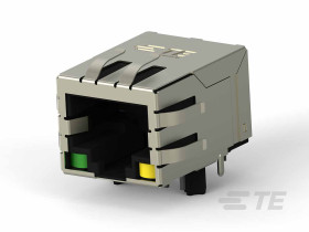 Złącze RJ45 Żeński Złącze RJ45 Przewlekany Cat5 TE Connectivity, 90° 8-żyłowe