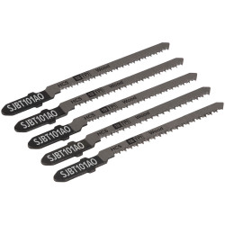 Sealey SJBT101AO Jigsaw Blade Hard Wood 83mm 18tpi - Pack of 5