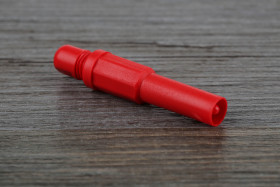 Adapter z wtykiem bananowym Męski Połączenie lutowane typ Wtyk bananowy Czerwony 10A RS PRO rozmiar 4 mm
