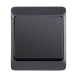 Hermes łącznik przycisk hermetyczny dzwonek 10A IP44 antracyt 0337-07