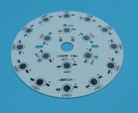 BAZA ALU 18xLED 1W EMITER 100mm OKR