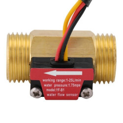 Liquid Flow Sensor - Brass - 1-25L / min - 1/2'' - Flow Meter YF-B1
