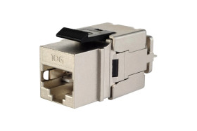 10G keystone Solarix CAT6A STP czarny SXKJ-10G-STP-BK-NA do kleszczy SXKJ-NA-BU