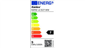 Żarówka Led E27 Rapid V2 E27-Ww 500Lm 3000K Barwa Ciepła 22945