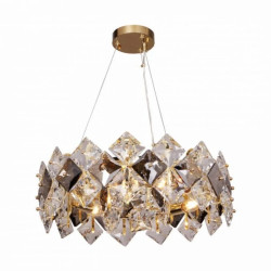 Lampa wisząca TIARA kolor złoty/przezroczysty dymiony metal/szkło, 6xE14 IP20 9864-500 Zuma Line