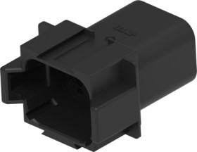 Socket, 8 pole, straight, 2 rows, black, DT04-08PA-CE02