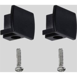 Paulmann 96961 URail End Cap Black Matt High Voltage Mounting Rail 2 Pack