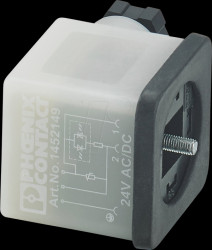 1452149 Valve connector, three-pin, head thread type A, 24 V