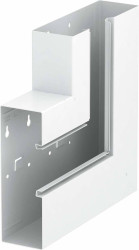 Niski kąt rośnie asymetrycznie. OBO Bettermann, 6278020, czysty biały, (S x G) 210 mm x 70 mm