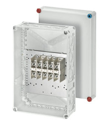Puszka do instalacji wewnętrznych szara IP65 300x450x170 z zaciskami 5-biegunowa 95 mm2 K 7052 3900011