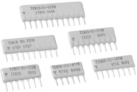 TCN Thick Film Capacitor Networks, Single-In-Line, Conformal Coated SIP