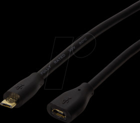 CU0120 USB 2.0 cable, micro B connector to A port, 0.2 m