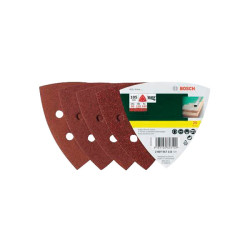 Bosch 2607017111 Delta Sandpaper Set Hook &amp; Loop Perf. 105mm Wood 25pk