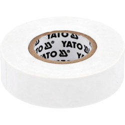 Taśma elektroizolacyjna PVC 19 mm × 20 m × 0,13 mm, biała - YATO YT-81656